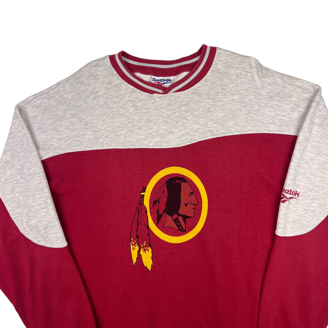 Vintage Reebok Washington Redskins Sweatshirt Maroon Grey Rare