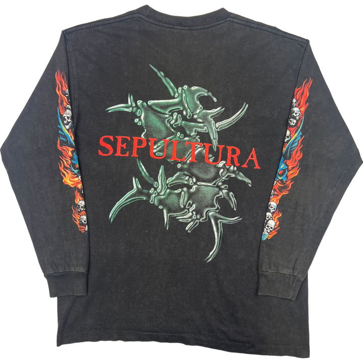 Sepultura 1996 Graphic Long Sleeve Single Stitch T-shirt Black Rare