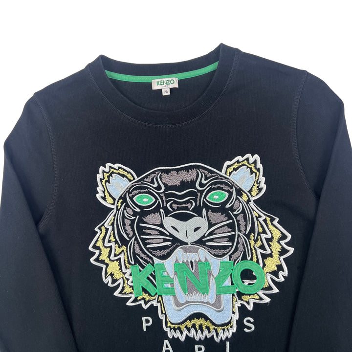 Kenzo Black Embroidered Tiger Sweatshirt