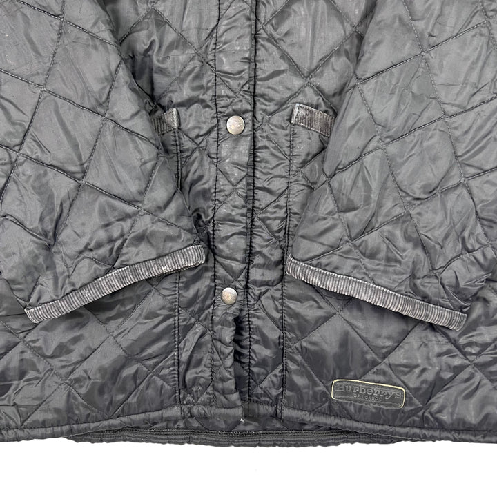 Vintage Burberry Black Quilted Jacket