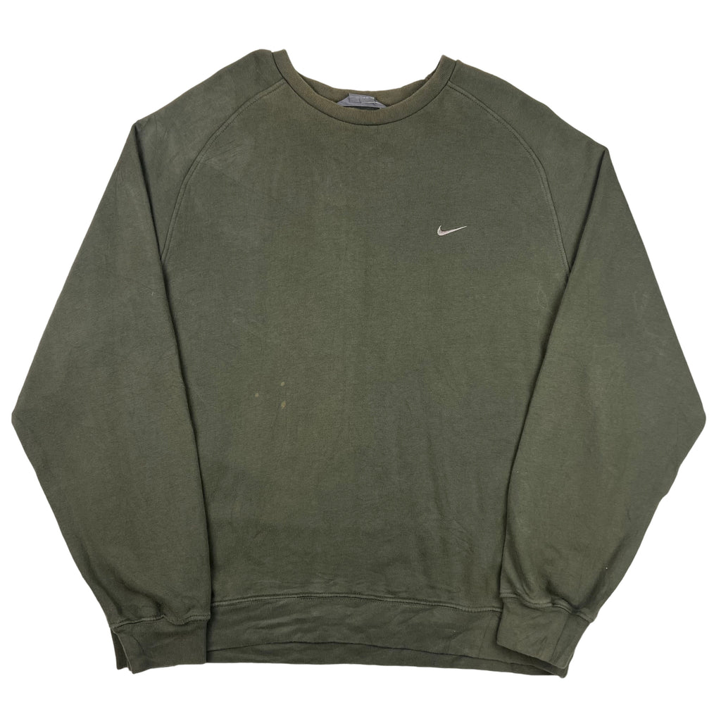 Vintage 2000s shops Nike Mini Swoosh Crewneck Sage Green XL