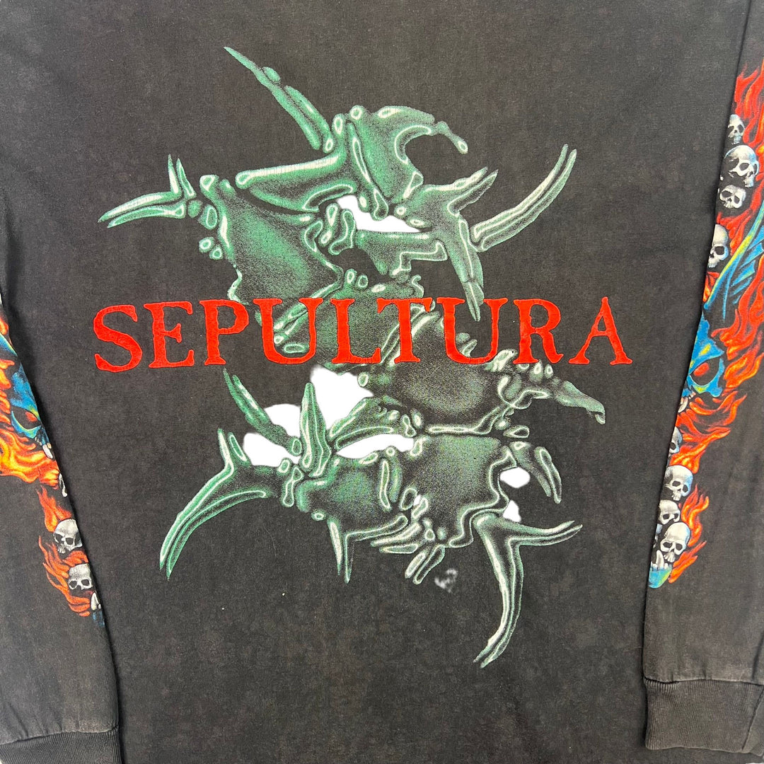 Sepultura 1996 Graphic Long Sleeve Single Stitch T-shirt Black Rare