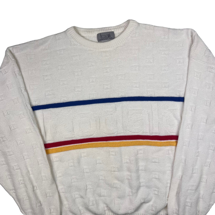 Tosani Kodak Cameras Textured Knitted Sweater White