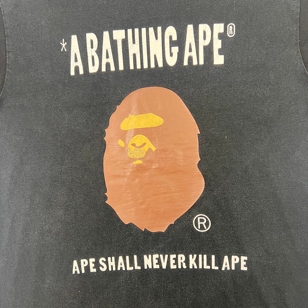 A Bathing Ape "Ape Shall Never Kill Ape" Black Big Logo T-shirt