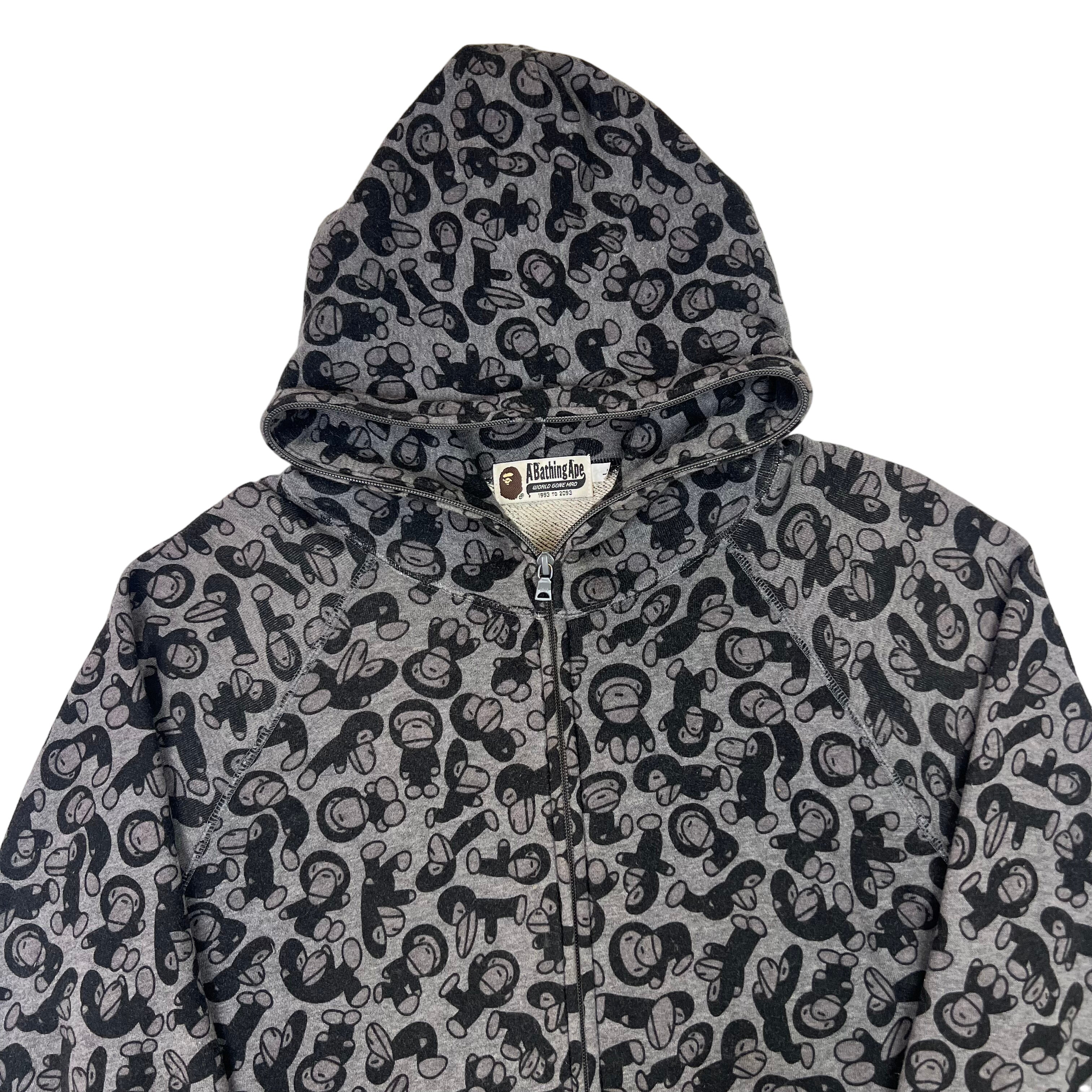 A bathing ape top zip up hoodie