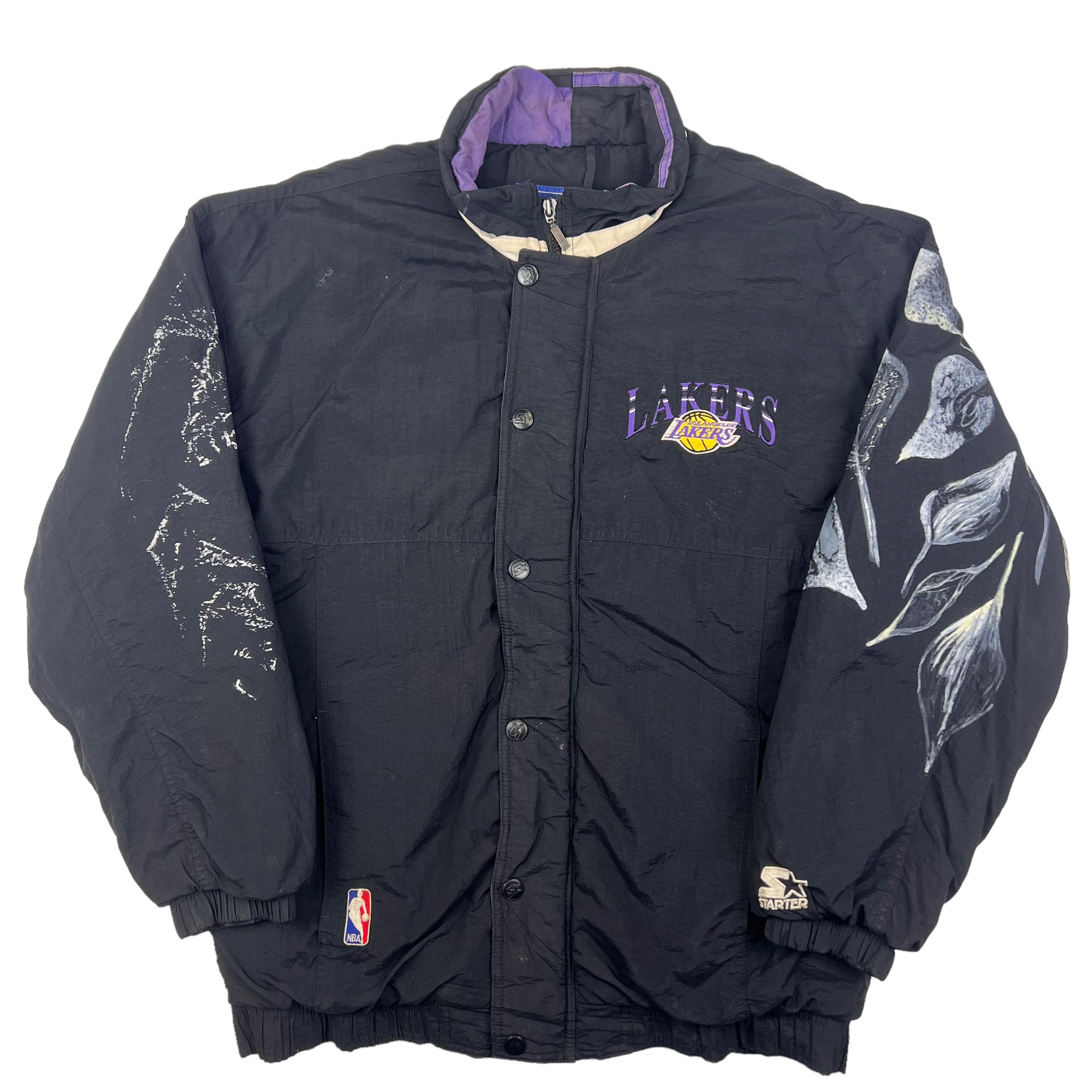 Black lakers best sale starter jacket