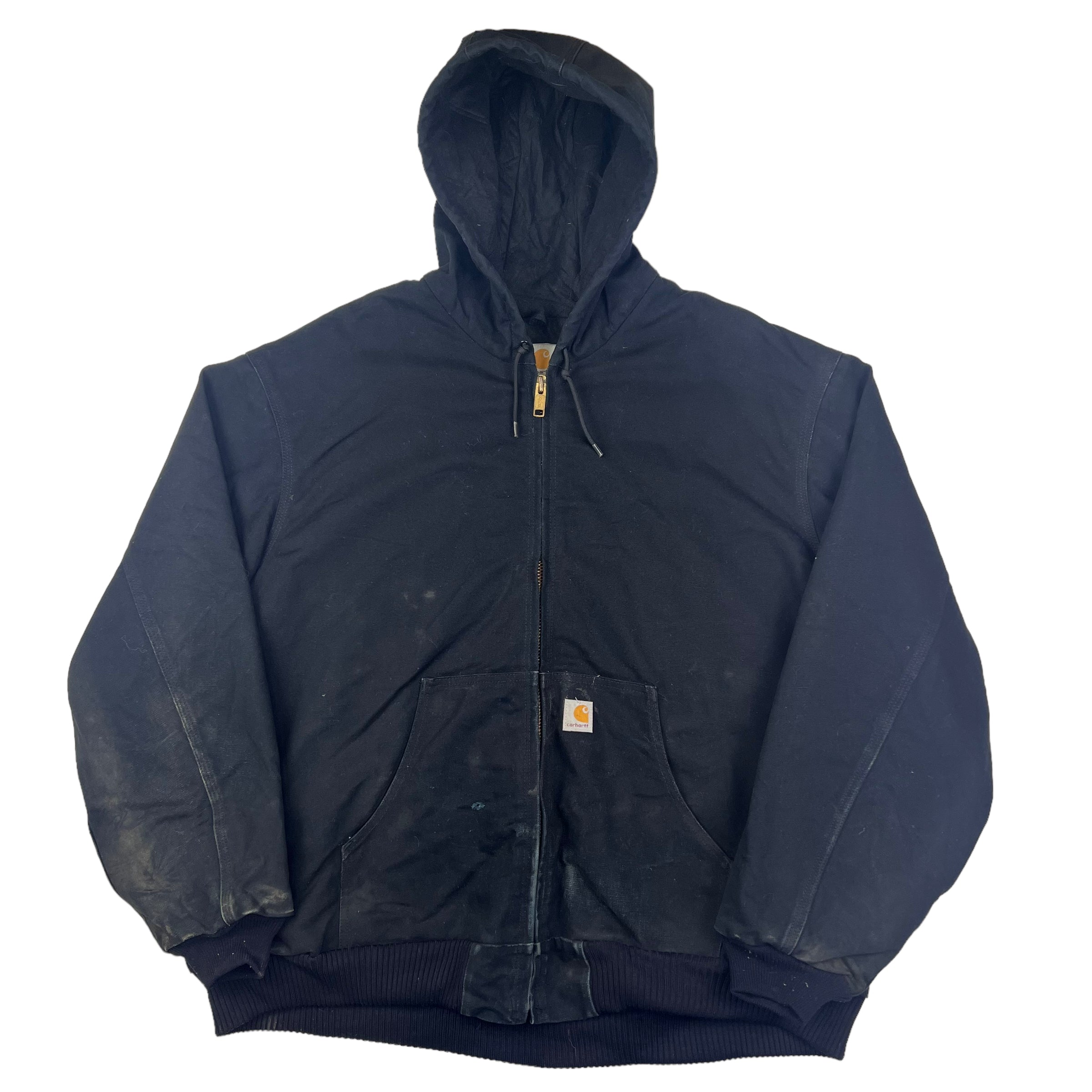 Black carhartt jacket with hood hotsell