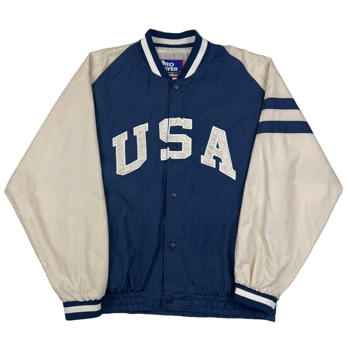 Pro Player USA Varsity Jacket Blue Cream