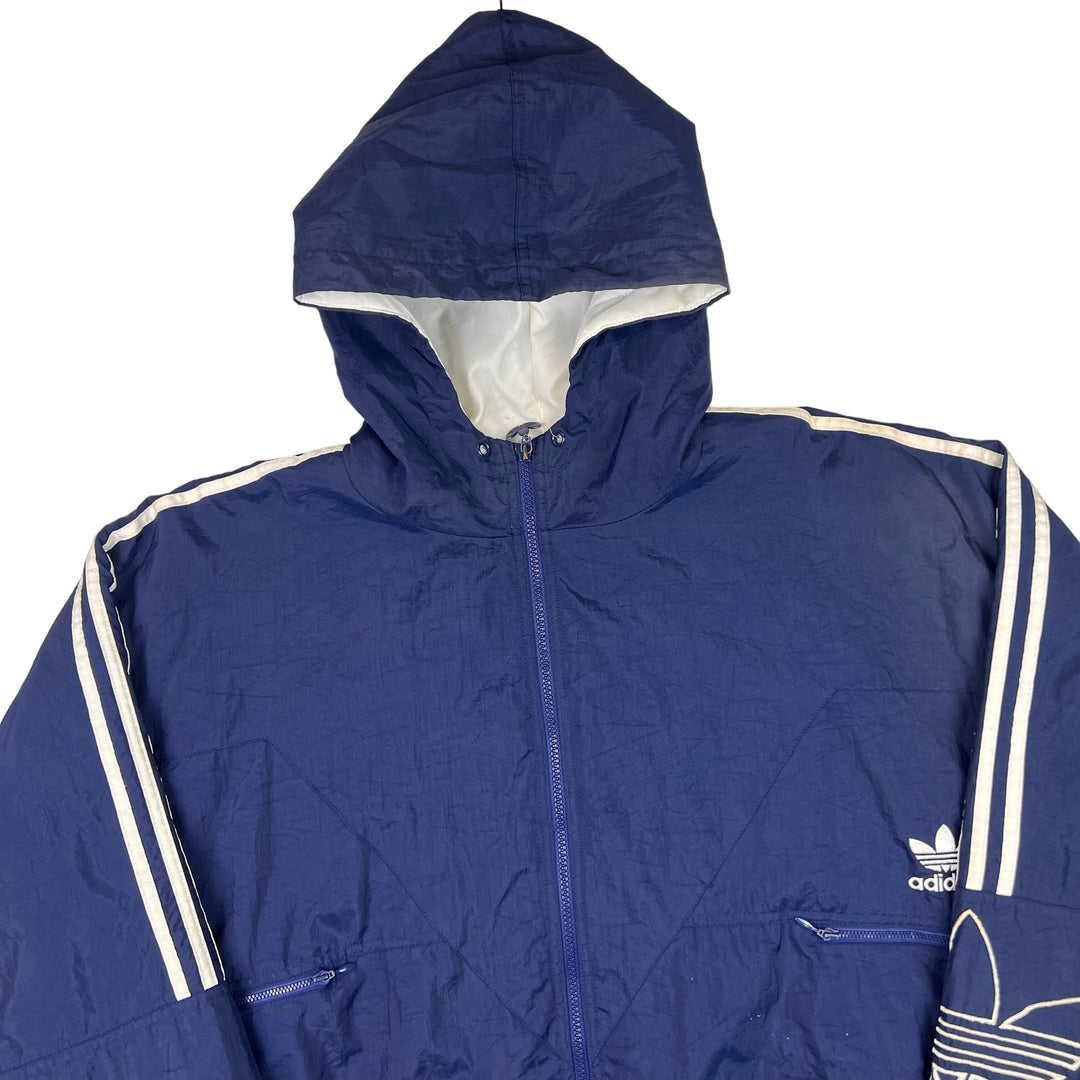 Vintage Adidas Striped Track Jacket Navy