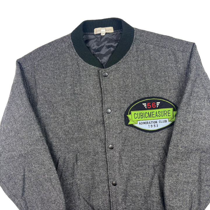 Cubic Measure Admiration Club Varsity Jacket Grey