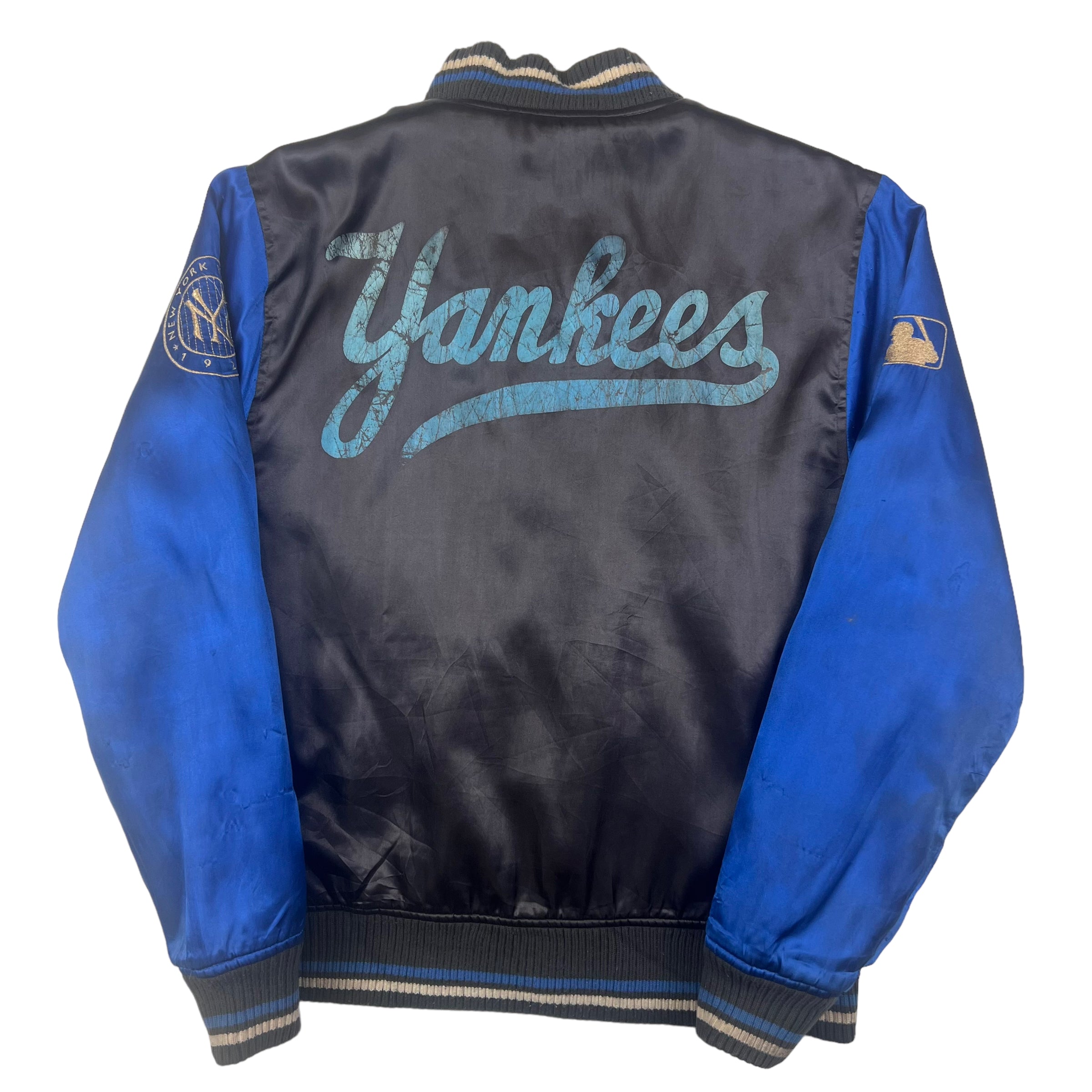 Majestic New York Yankees Blue and Black Varsity Jacket Bring It Back