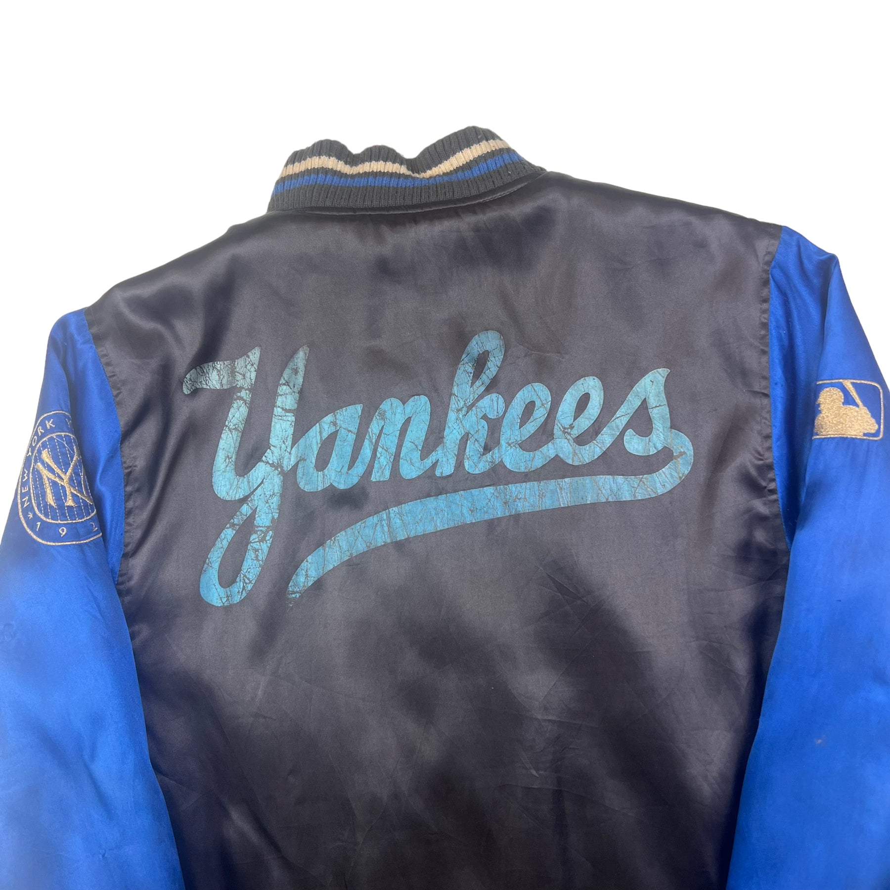 Majestic New York Yankees Blue and Black Varsity Jacket