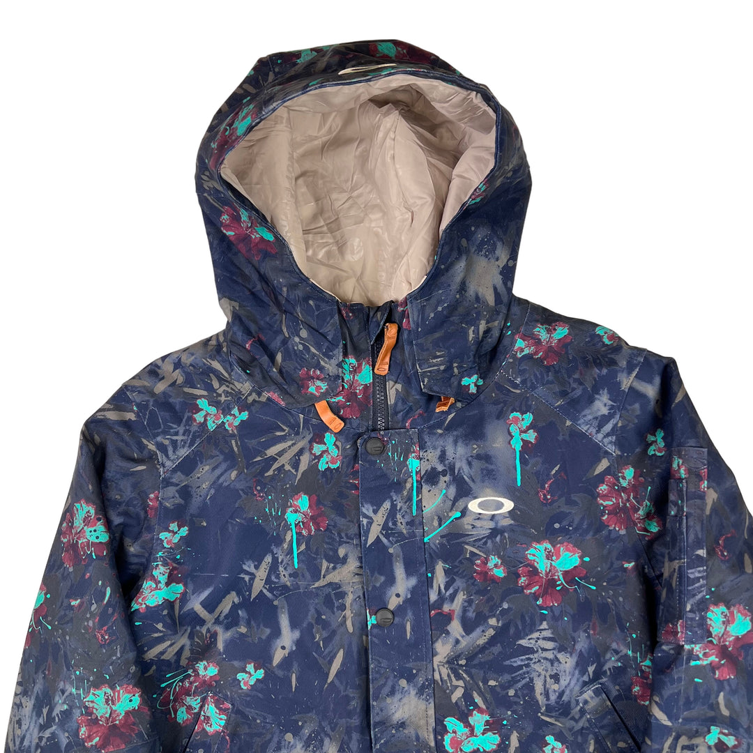 Oakley Revenge Bio Zone Insulated Ski Jacket Navy Floral