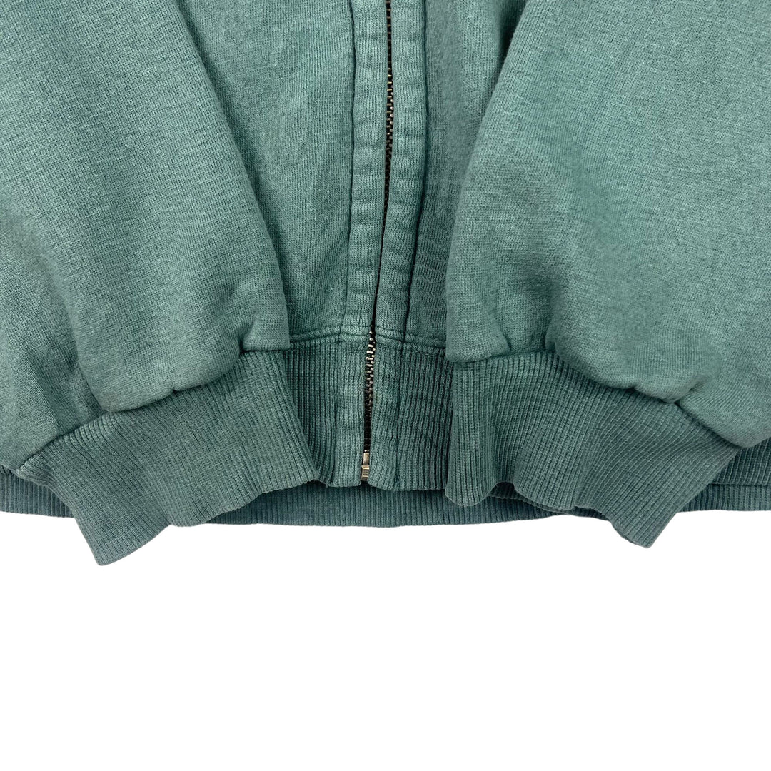 Champion Script Logo Zip-Up Hooded Sweatshirt Green