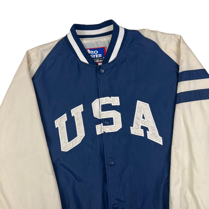 Pro Player USA Varsity Jacket Blue Cream