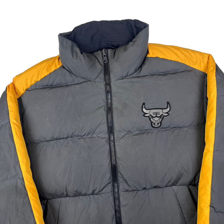 Chicago Bulls Reversible Puffer Jacket Black Yellow