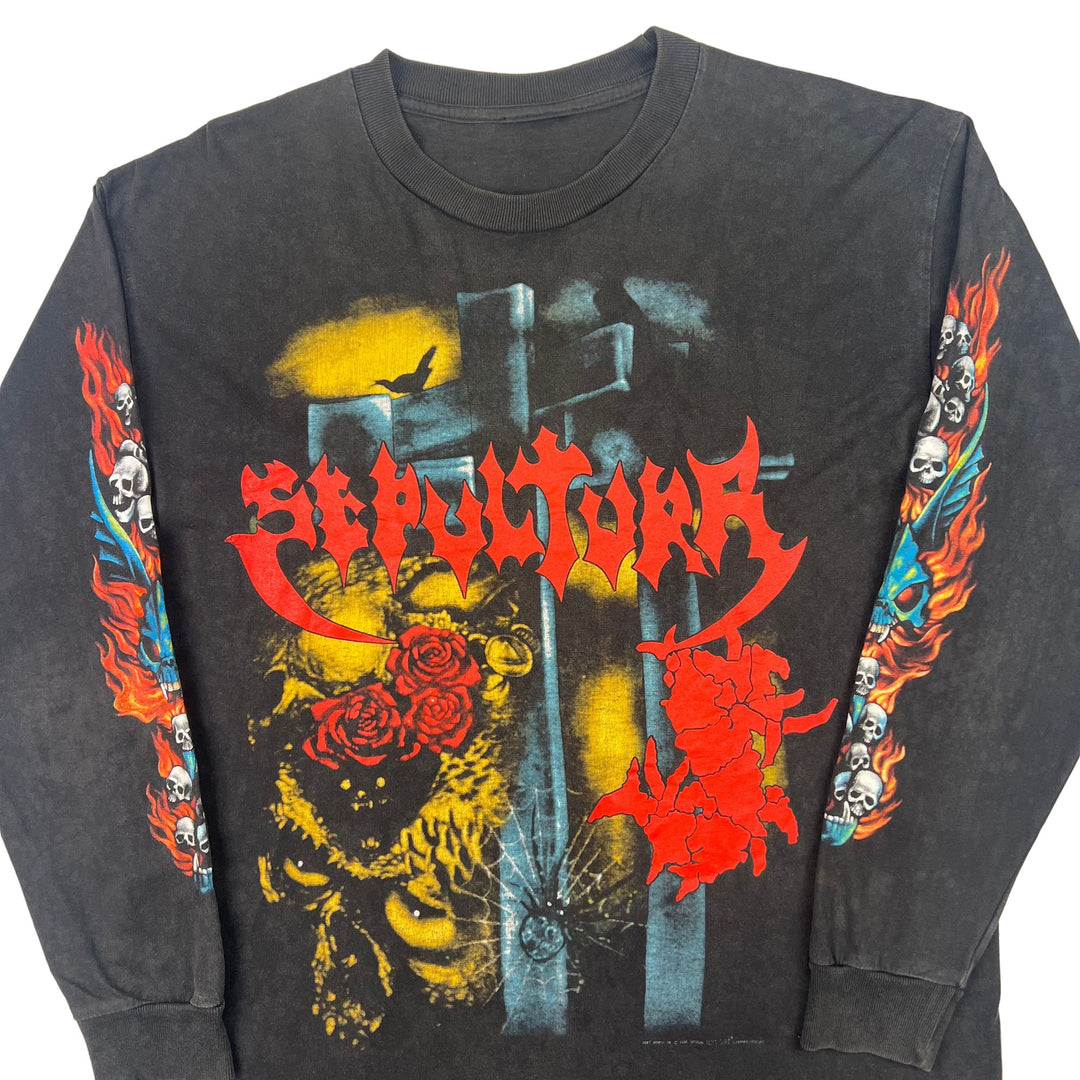 Sepultura 1996 Graphic Long Sleeve Single Stitch T-shirt Black Rare