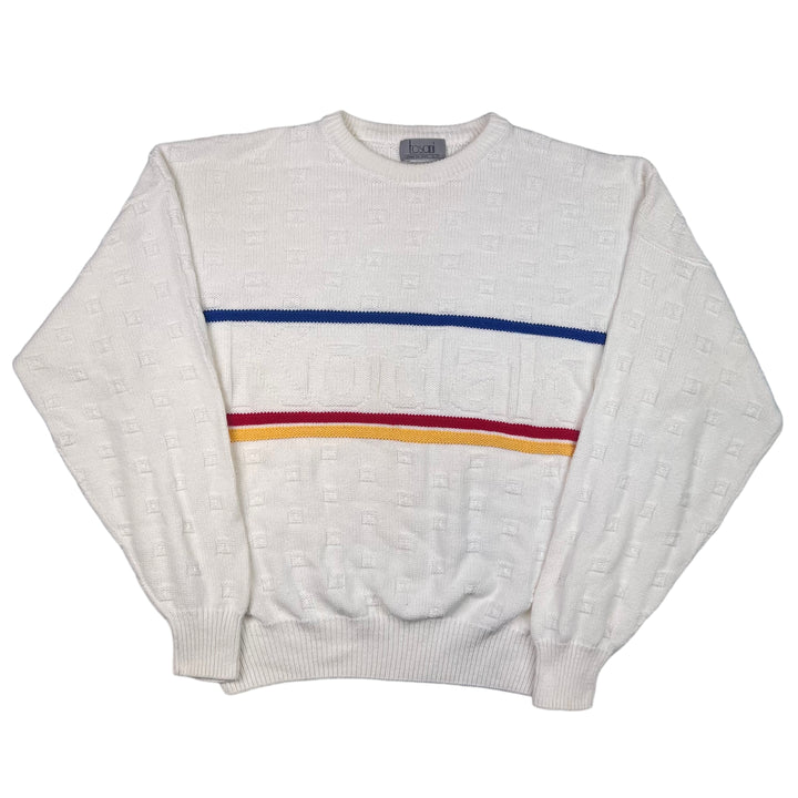 Tosani Kodak Cameras Textured Knitted Sweater White