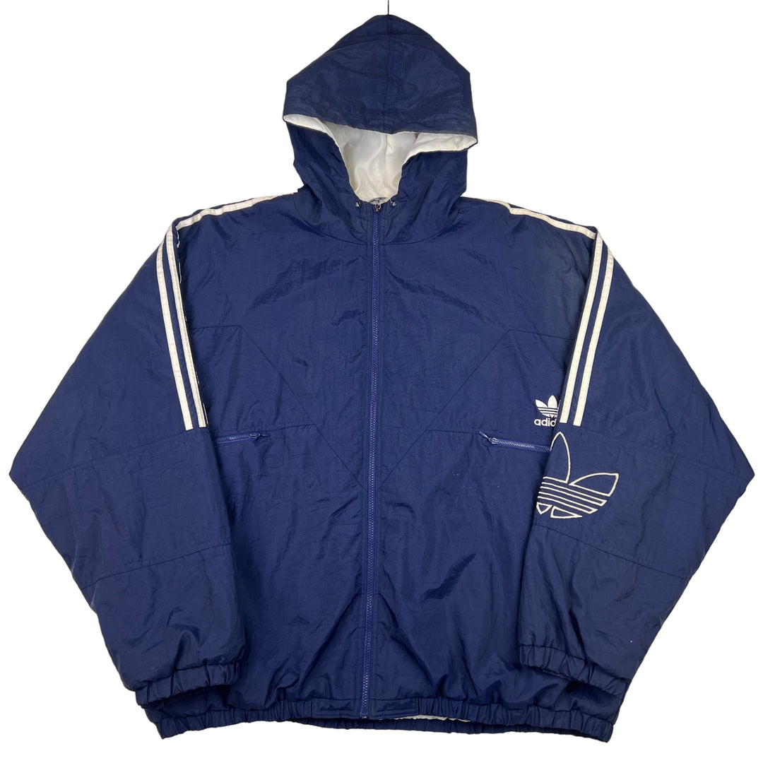 Vintage Adidas Striped Track Jacket Navy