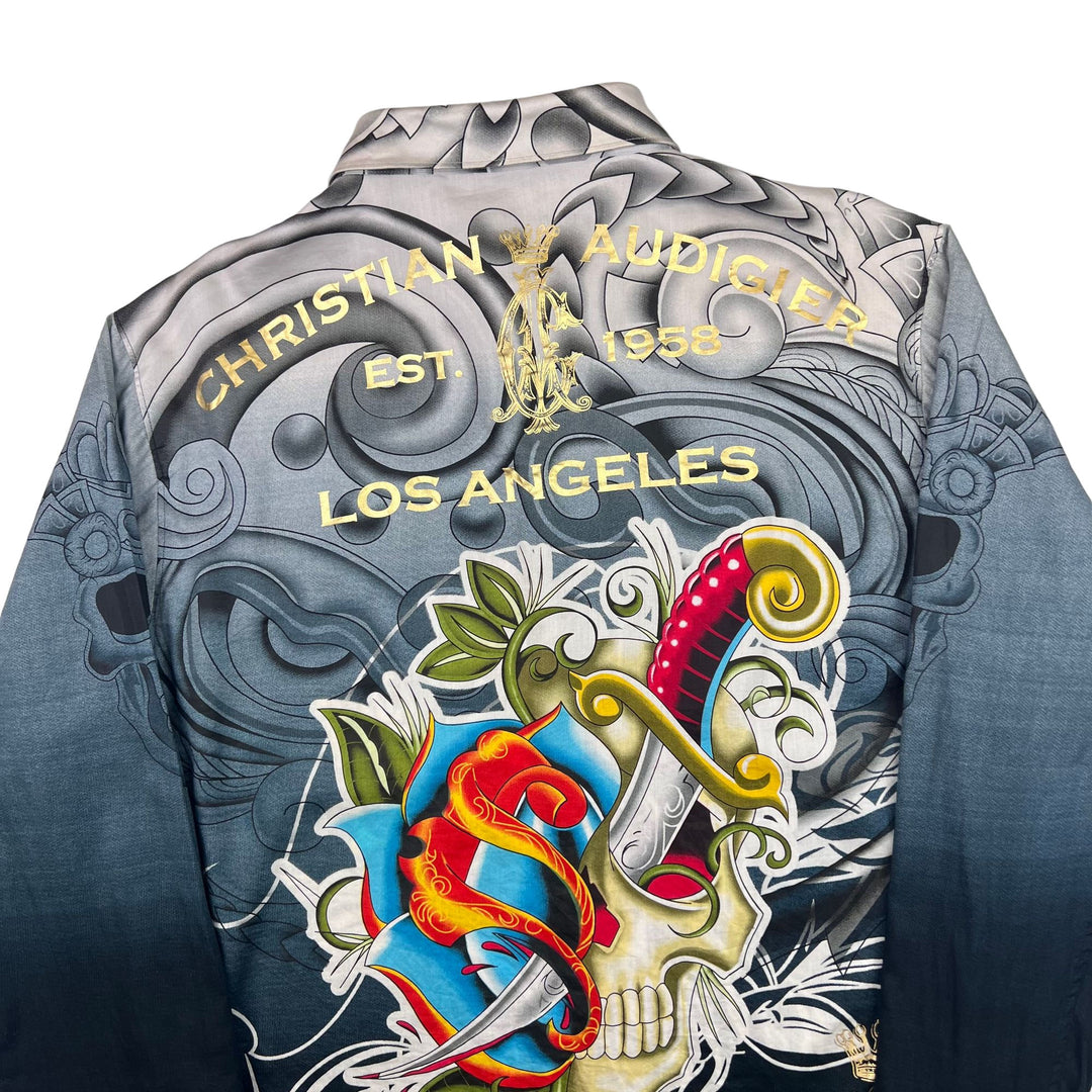 Christian Audigier Long Sleeve Shirt Grey