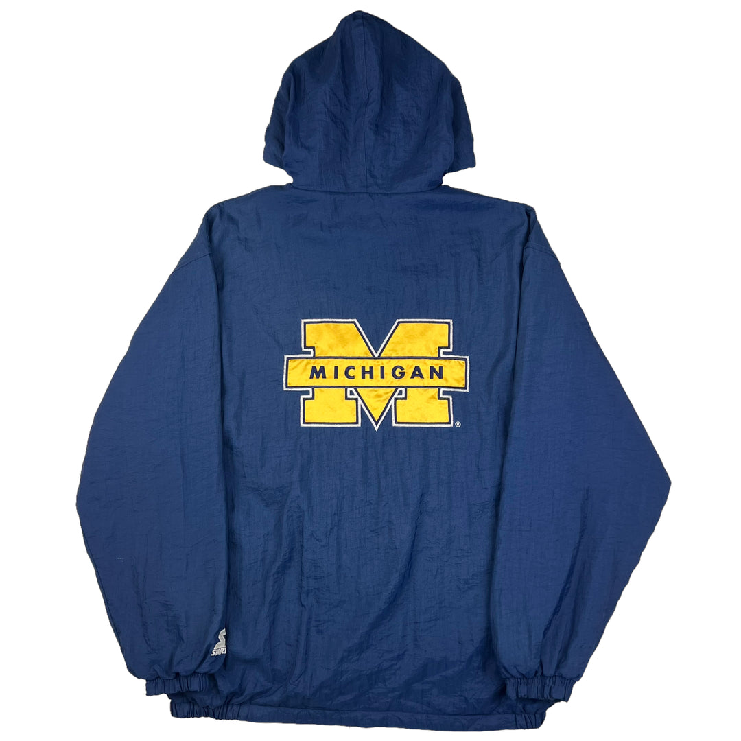 Starter Michigan Wolverines Blue Hooded Jacket