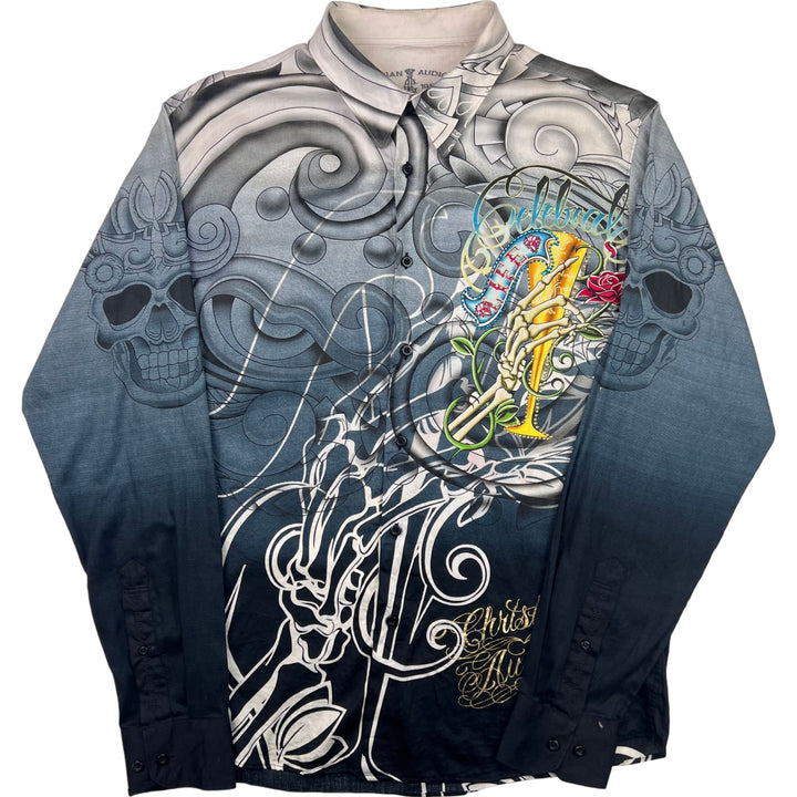 Christian Audigier Long Sleeve Shirt Grey