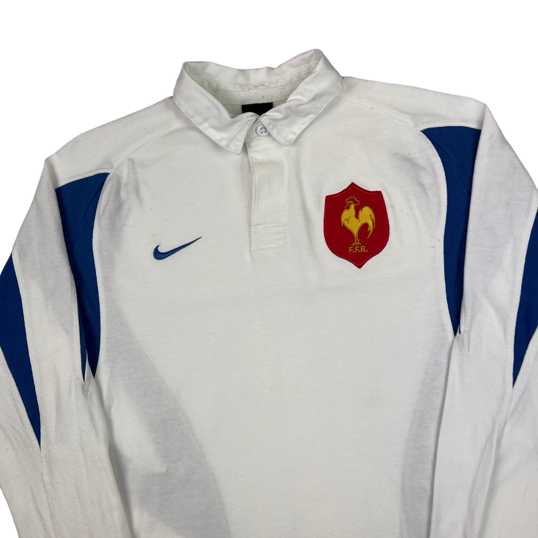 Nike 2003-05 France Away Rugby Shirt White Blue