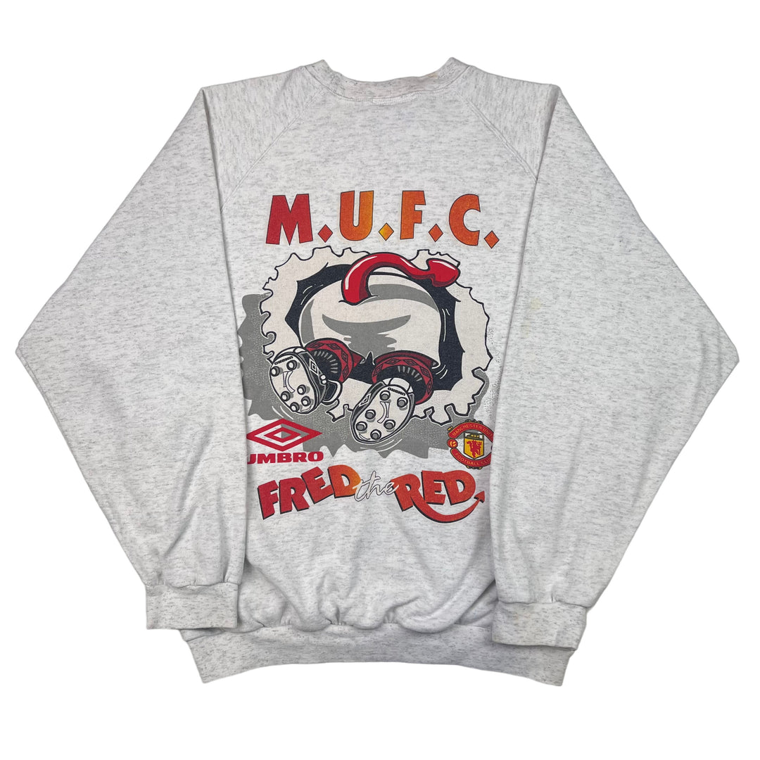 Umbro Manchester United 1994-95 'Fred The Red' Sweatshirt Grey Rare