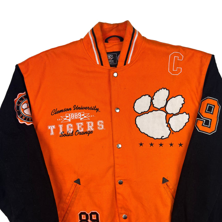 Clemson Tigers Orange Black Varsity Jacket