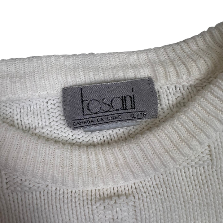 Tosani Kodak Cameras Textured Knitted Sweater White