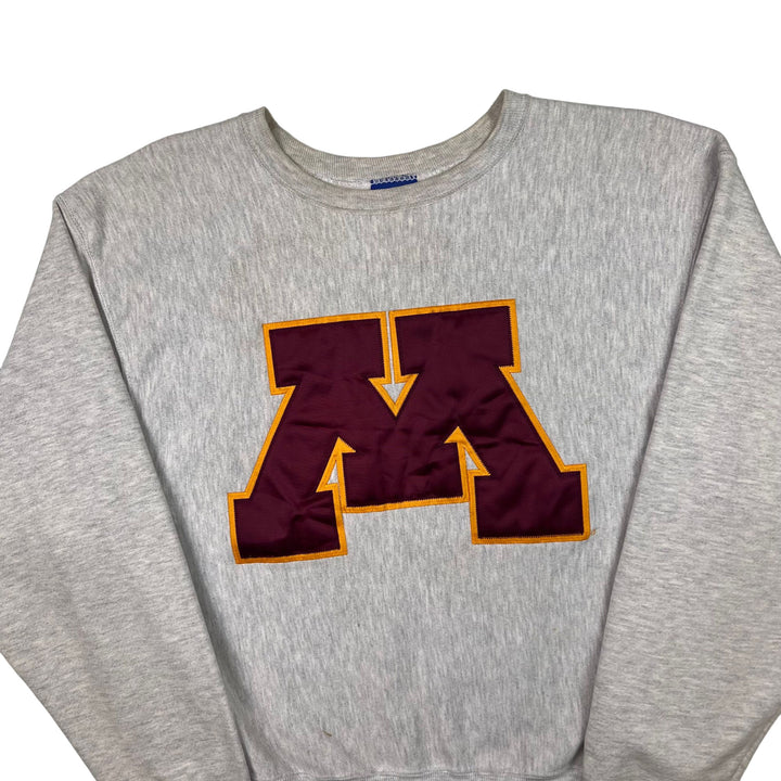 Vintage 90's Champion Reverse Weave Minnesota Sweatshirt Grey