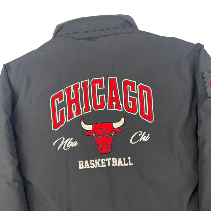 Chicago Bulls Reversible Puffer Jacket Black Yellow