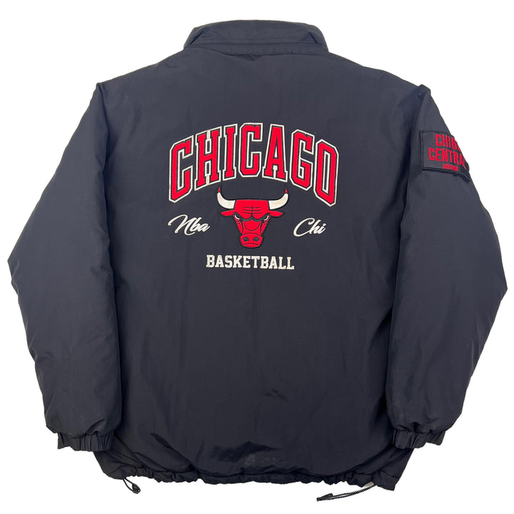 Chicago Bulls Reversible Puffer Jacket Black Yellow