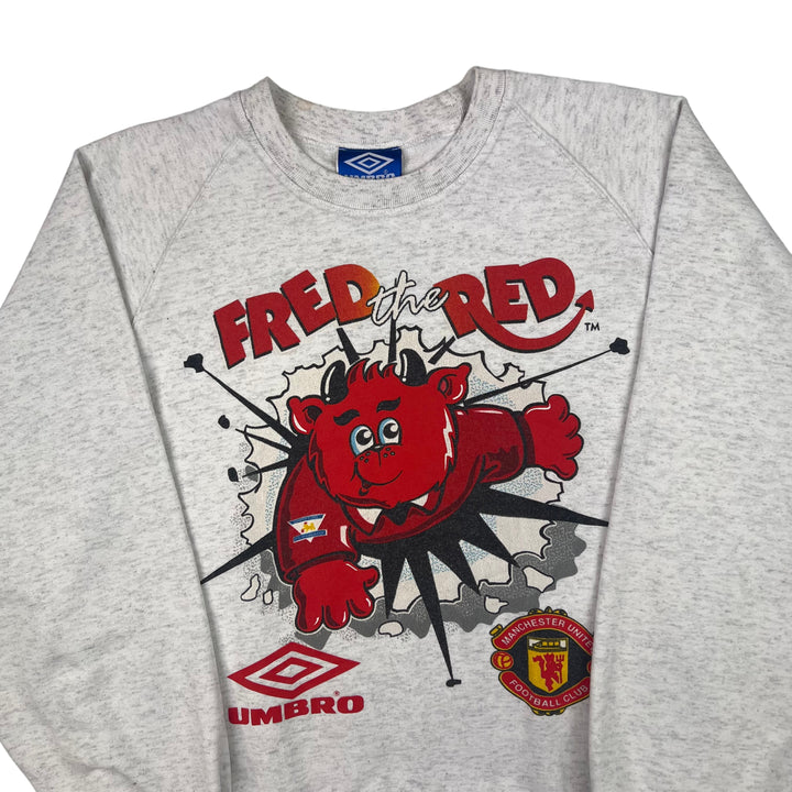 Umbro Manchester United 1994-95 'Fred The Red' Sweatshirt Grey Rare