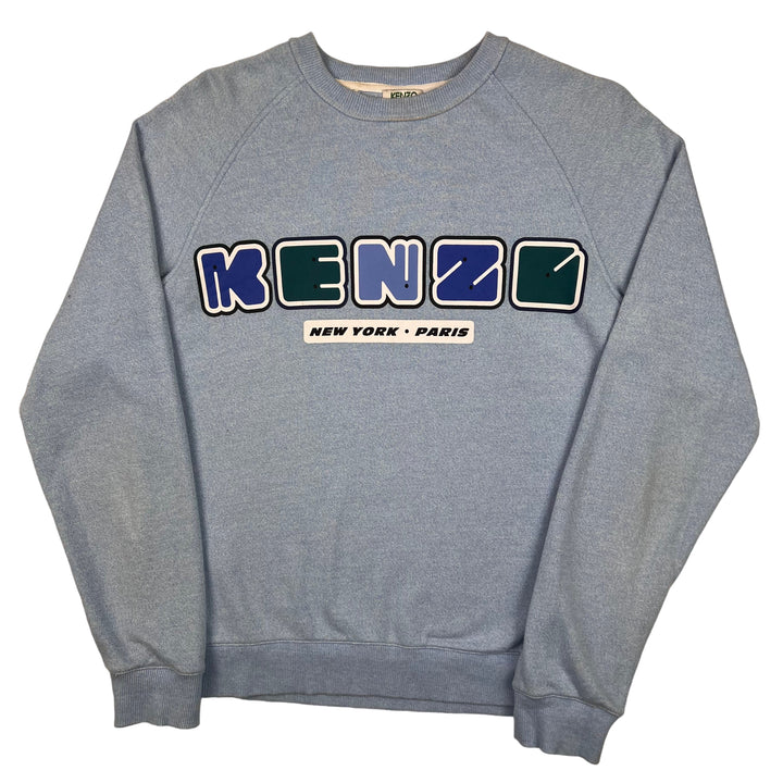 Kenzo Spell Out Blue Sweatshirt