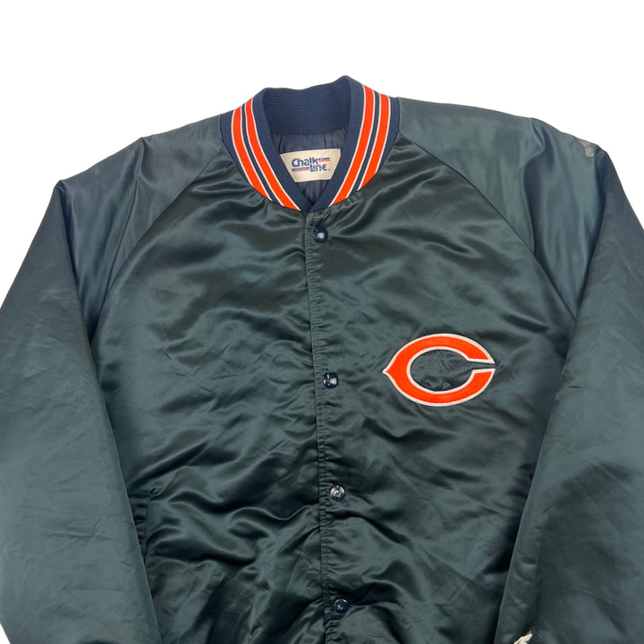 Chicago Bears 1990's Chalk Line Satin Varsity Jacket