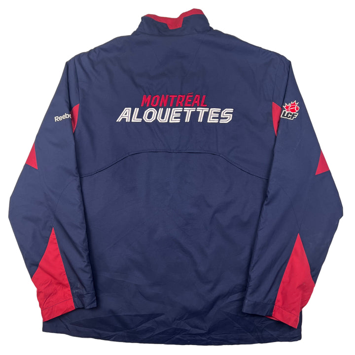 Reebok Montreal Alouettes LCF Windbreaker Jacket Blue Red