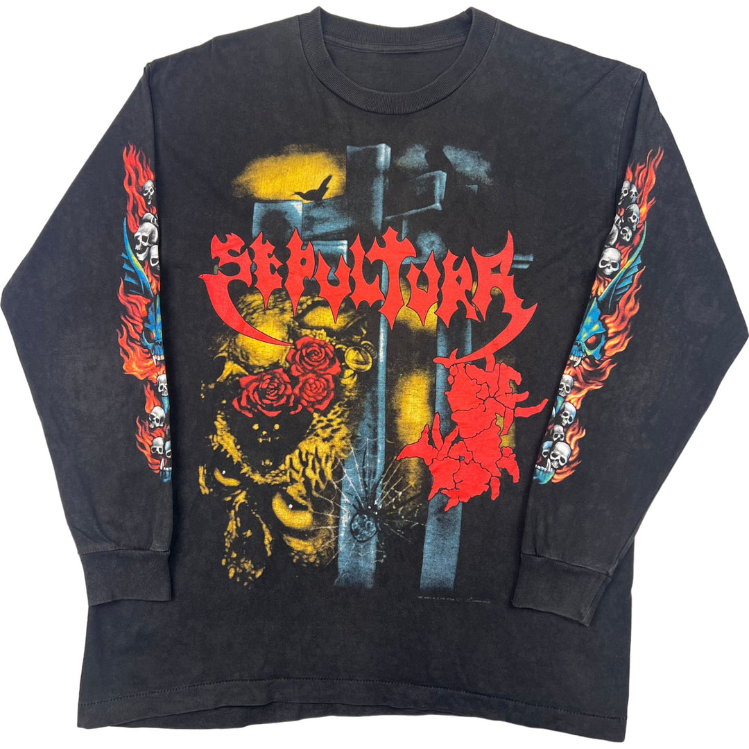 Sepultura 1996 Graphic Long Sleeve Single Stitch T-shirt Black Rare