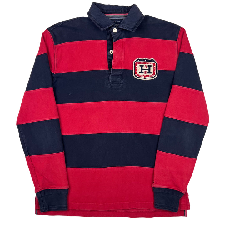 Tommy Hilfiger Red Navy Striped Rugby Shirt