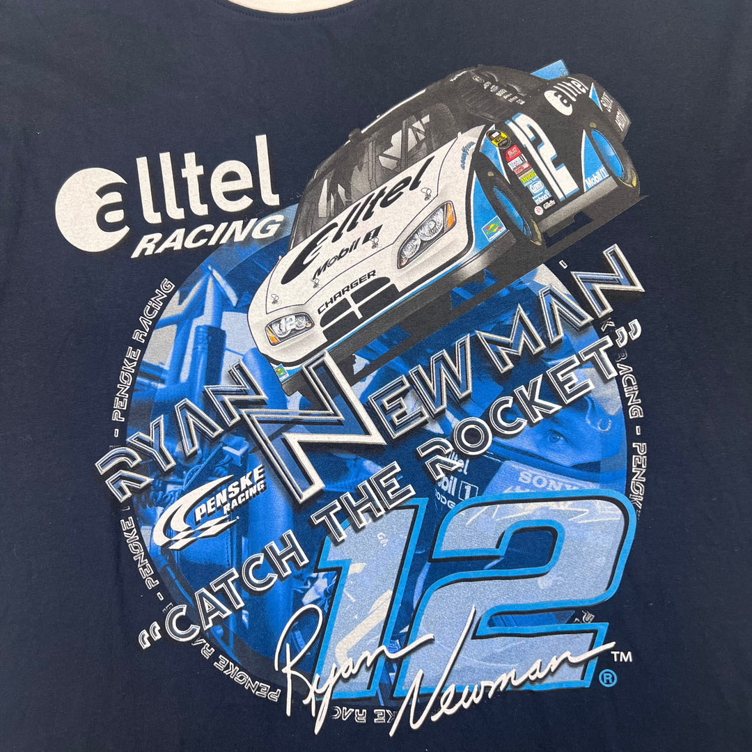 NASCAR Ryan Newman "Catch The Rocket" Graphic Blue T-shirt