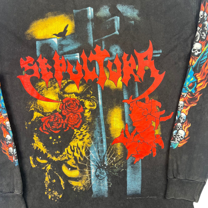 Sepultura 1996 Graphic Long Sleeve Single Stitch T-shirt Black Rare