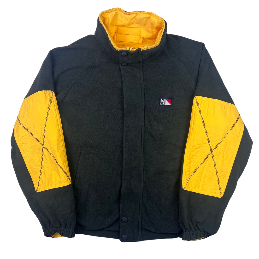 Nautica Reversible Fleece Jacket Yellow Navy