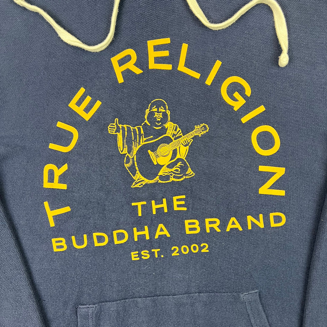 True Religion Buddha Graphic Hooded Sweatshirt Navy