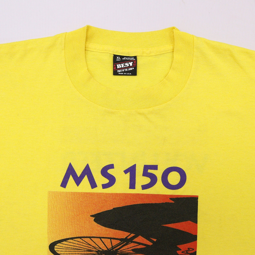 Vintage MS150 Bike Tour 94 Yellow T-shirt